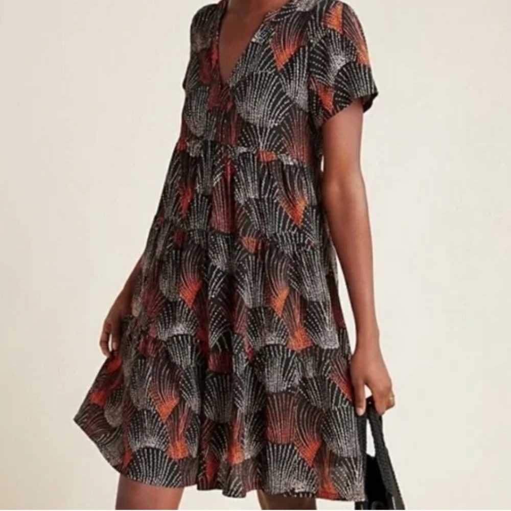The cutest dress I ever owned!!  Maeve by Anthropologie tiered tunic Tania XS